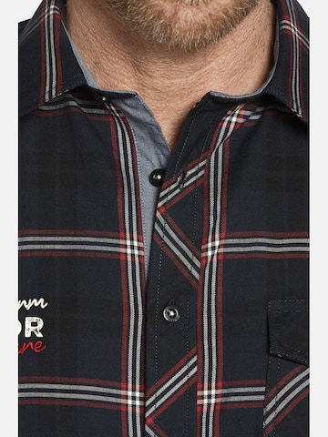 Jan Vanderstorm Comfort fit Button Up Shirt ' Ennols ' in Blue