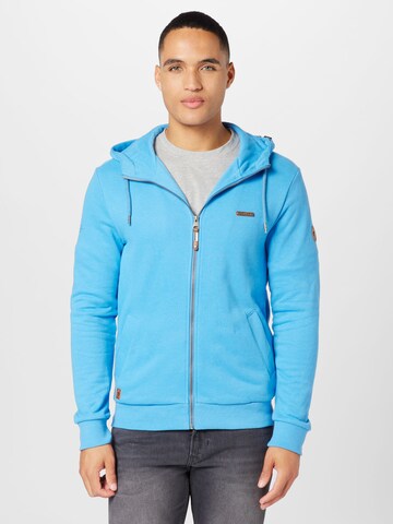 Ragwear Zip-Up Hoodie 'NATE' in Blue: front