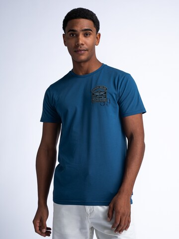 Petrol Industries T-shirt 'Palmetto' i blå: framsida