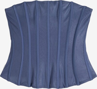 Corsetto Bershka di colore blu colomba, Visualizzazione prodotti