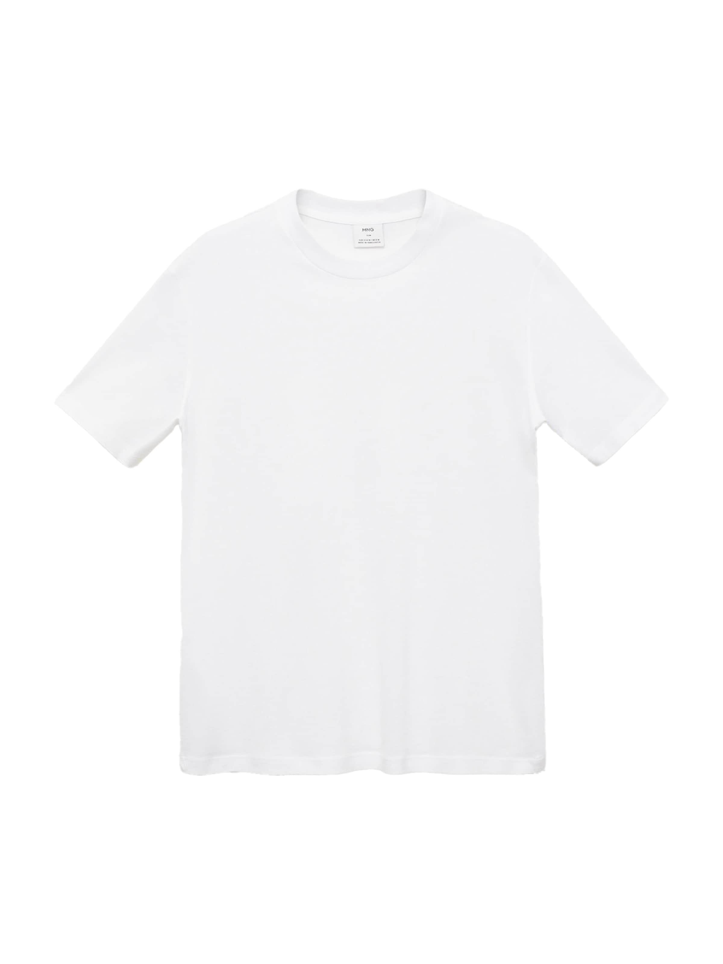 MANGO MAN Тениска 'BELLOW' в бяло: отпред