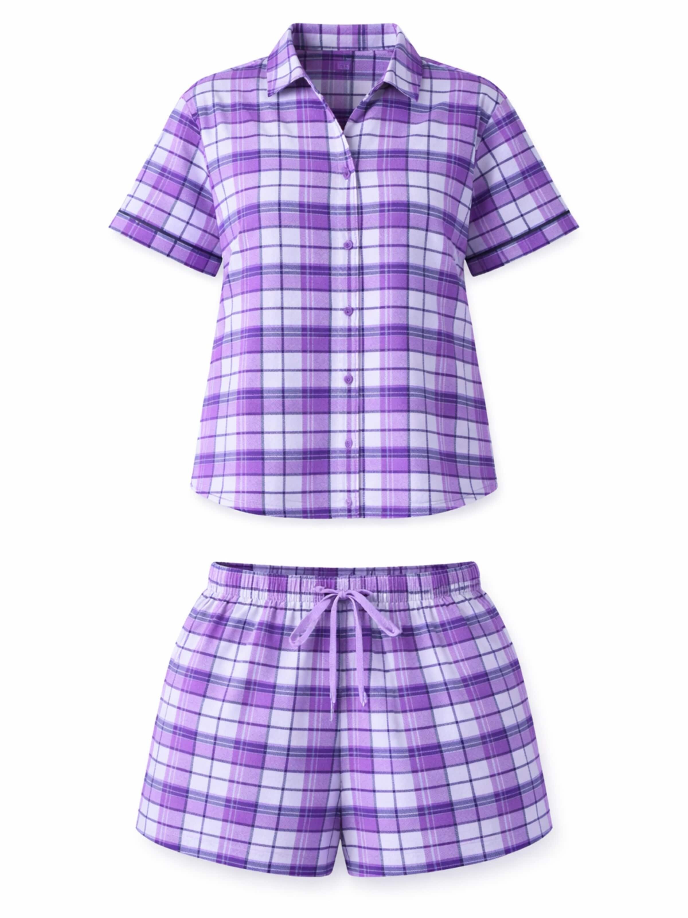 LEAFLETIC - Pijama en lila: frente