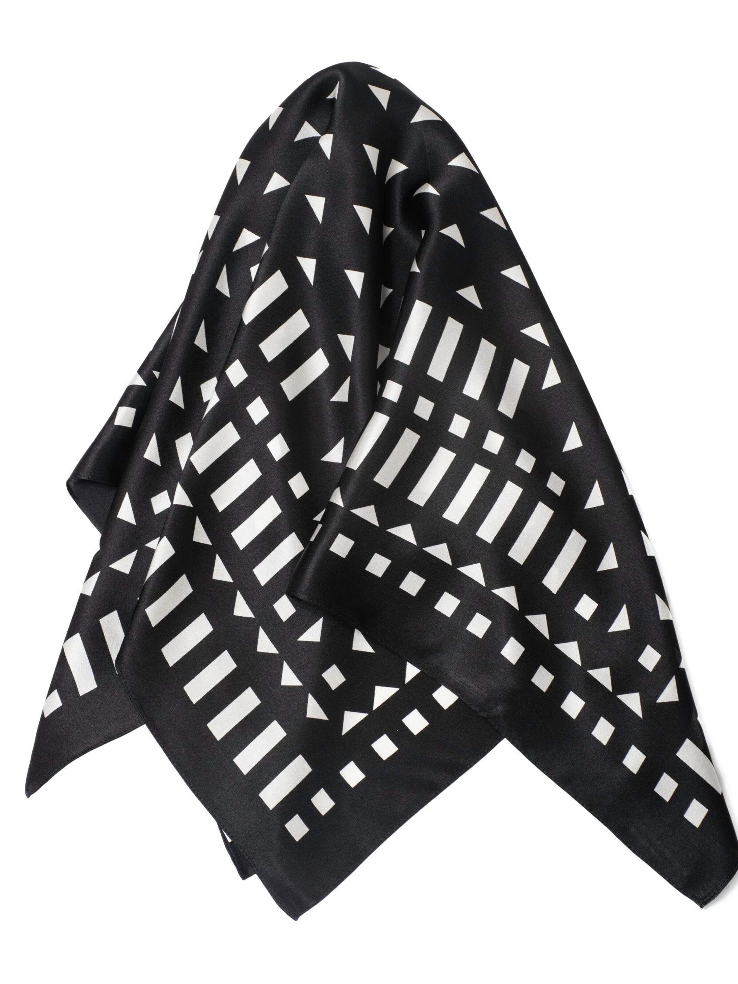 MayTree Schal 'Seidentuch Domino'‌‌‌‌‌‌‌‌‌‌ in Schwarz