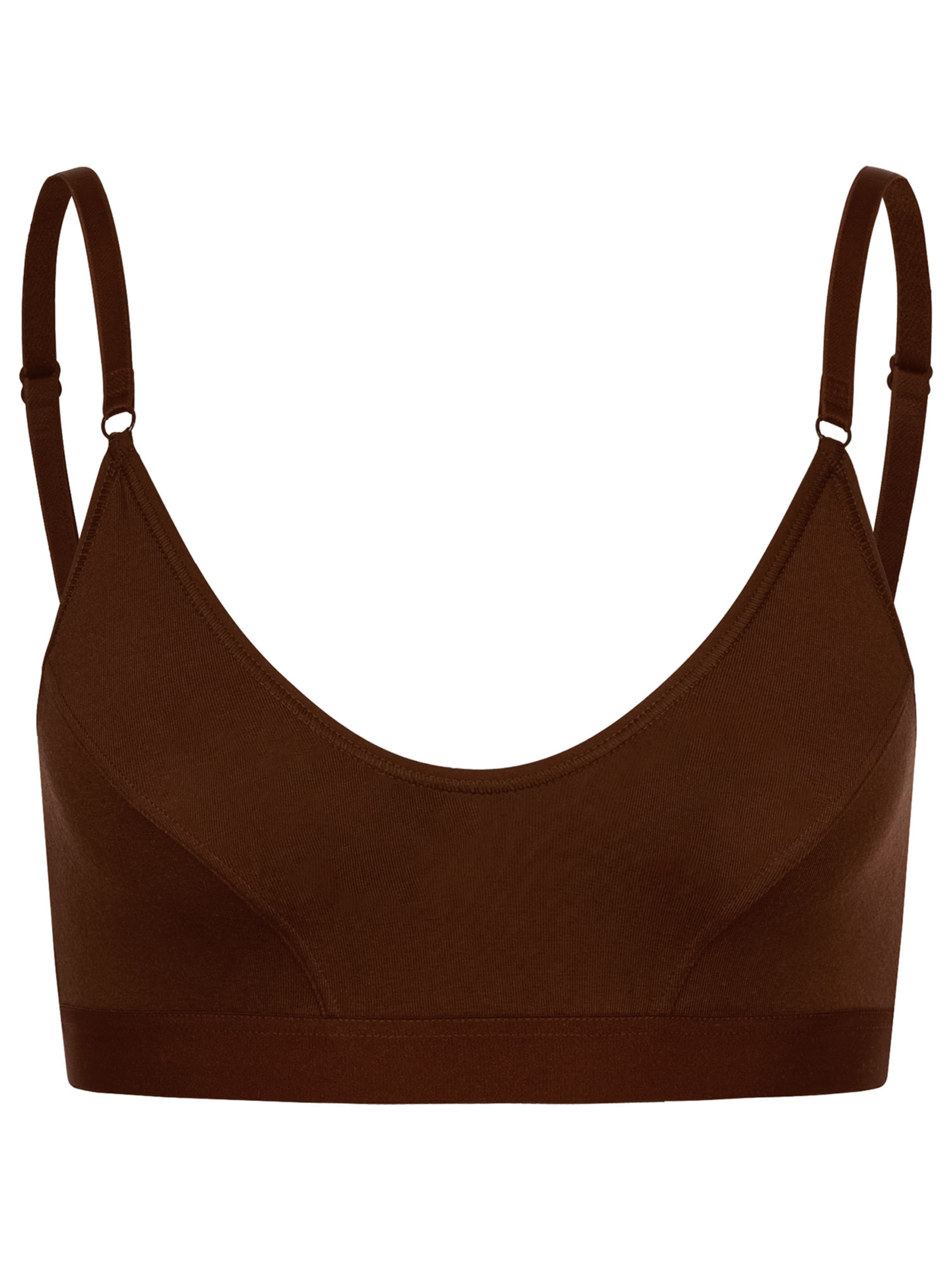 Erlich Textil - Soutien Bustier Soutien 'Edith' em castanho: frente