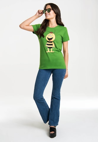 LOGOSHIRT Shirt 'Die Biene Maja - Willi' in Groen