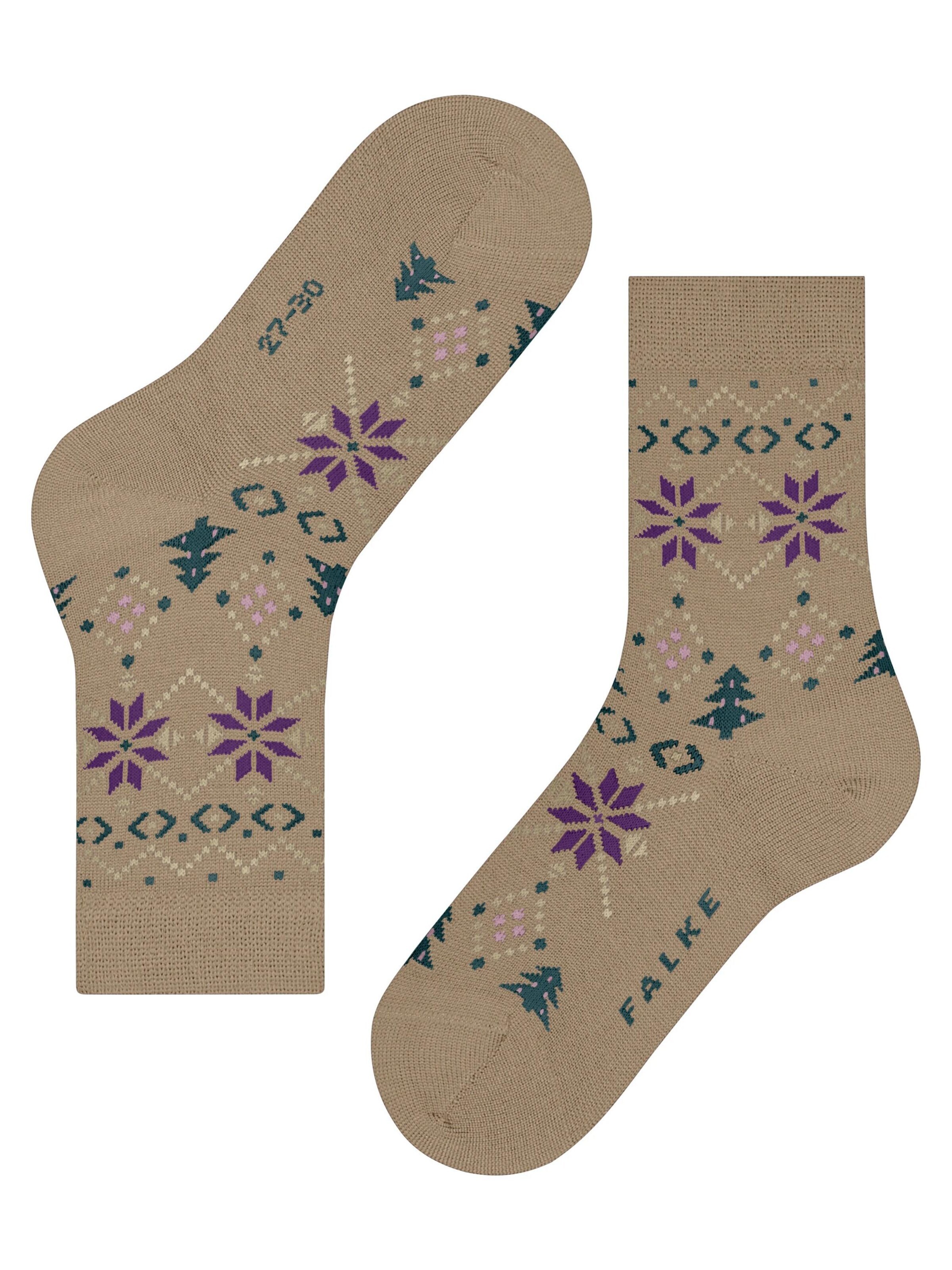 FALKE Socks 'Nordic Fair Isle' in Beige