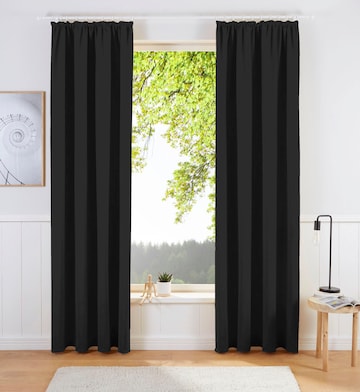 MY HOME Curtains & Drapes in Black: front