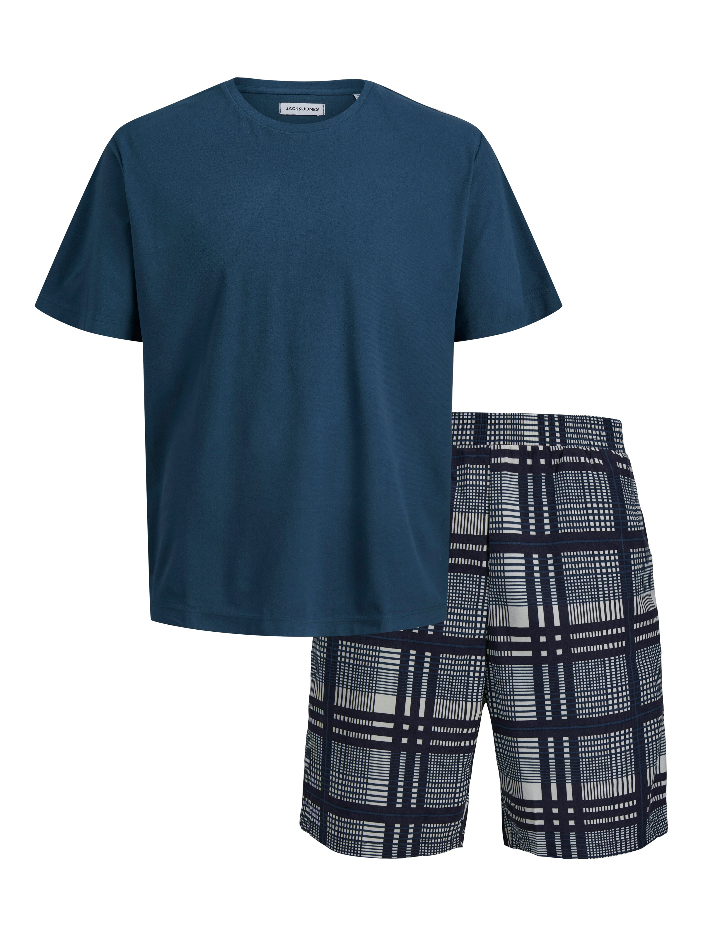 JACK & JONES Pyžamo krátké 'JACMAX' – modrá: přední strana