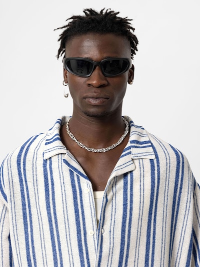 VAMOS CLO Button Up Shirt in Blue / White, Item view