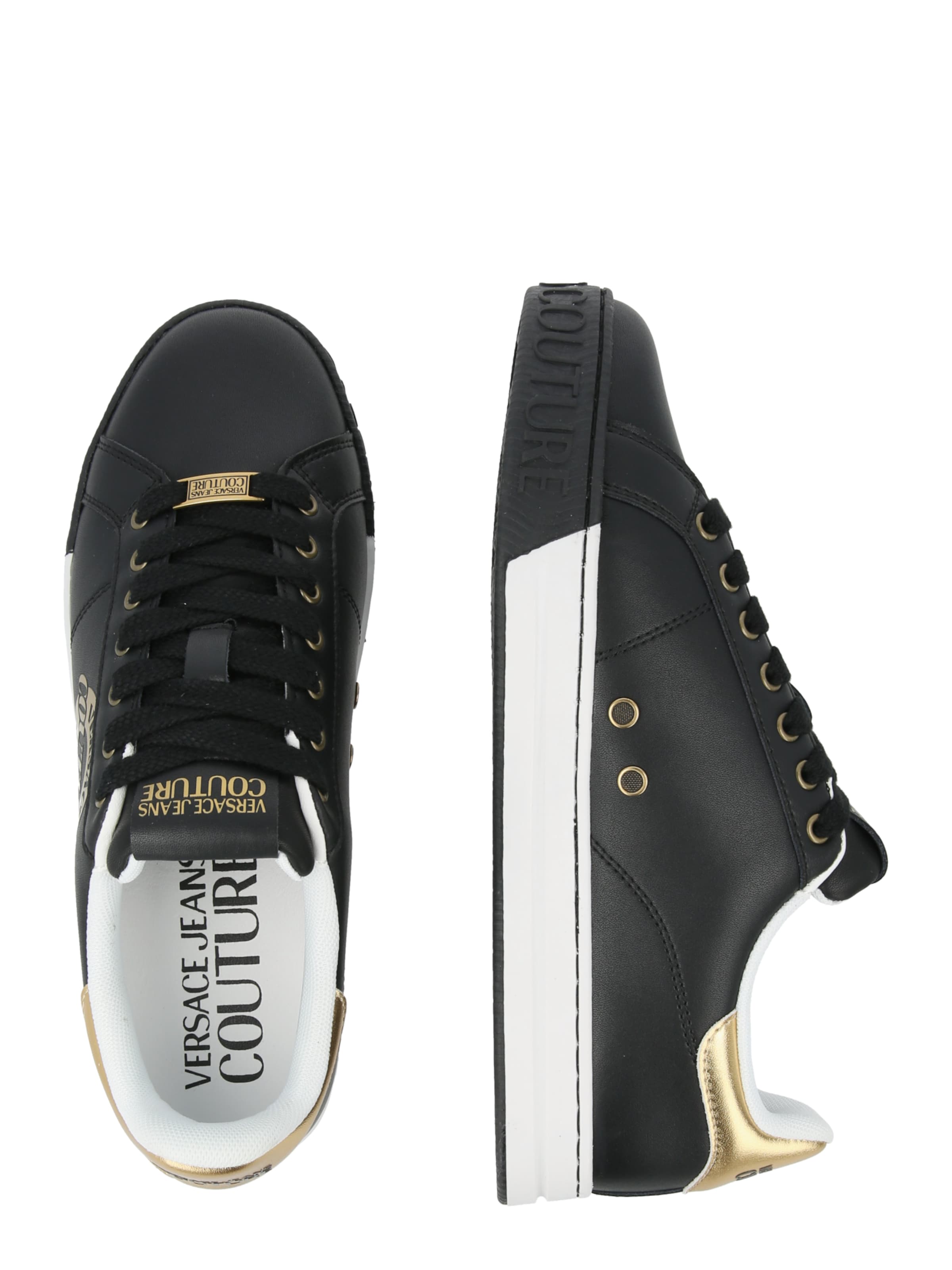 Versace Jeans Couture Matalavartiset tennarit 'FONDO COURT 88' värissä musta
