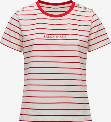T-shirt Salsa Jeans en rouge : devant