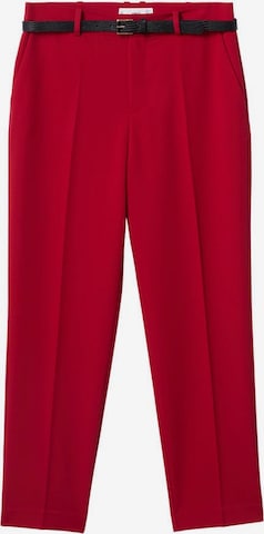 Regular Pantalon à plis 'Boreal' MANGO en rouge : devant