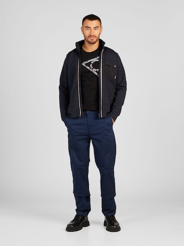 Gabbiano Zip-Up Hoodie in Blue