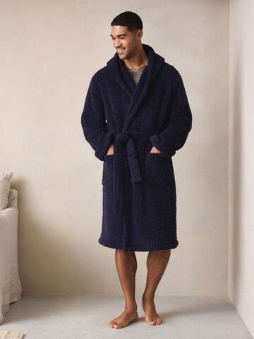 Next - Roupão comprido em azul: frente