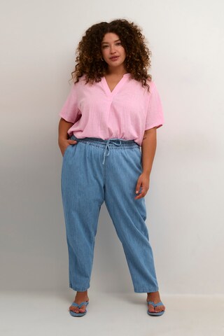 KAFFE CURVE Loosefit Jeggíny 'Louisa' – modrá