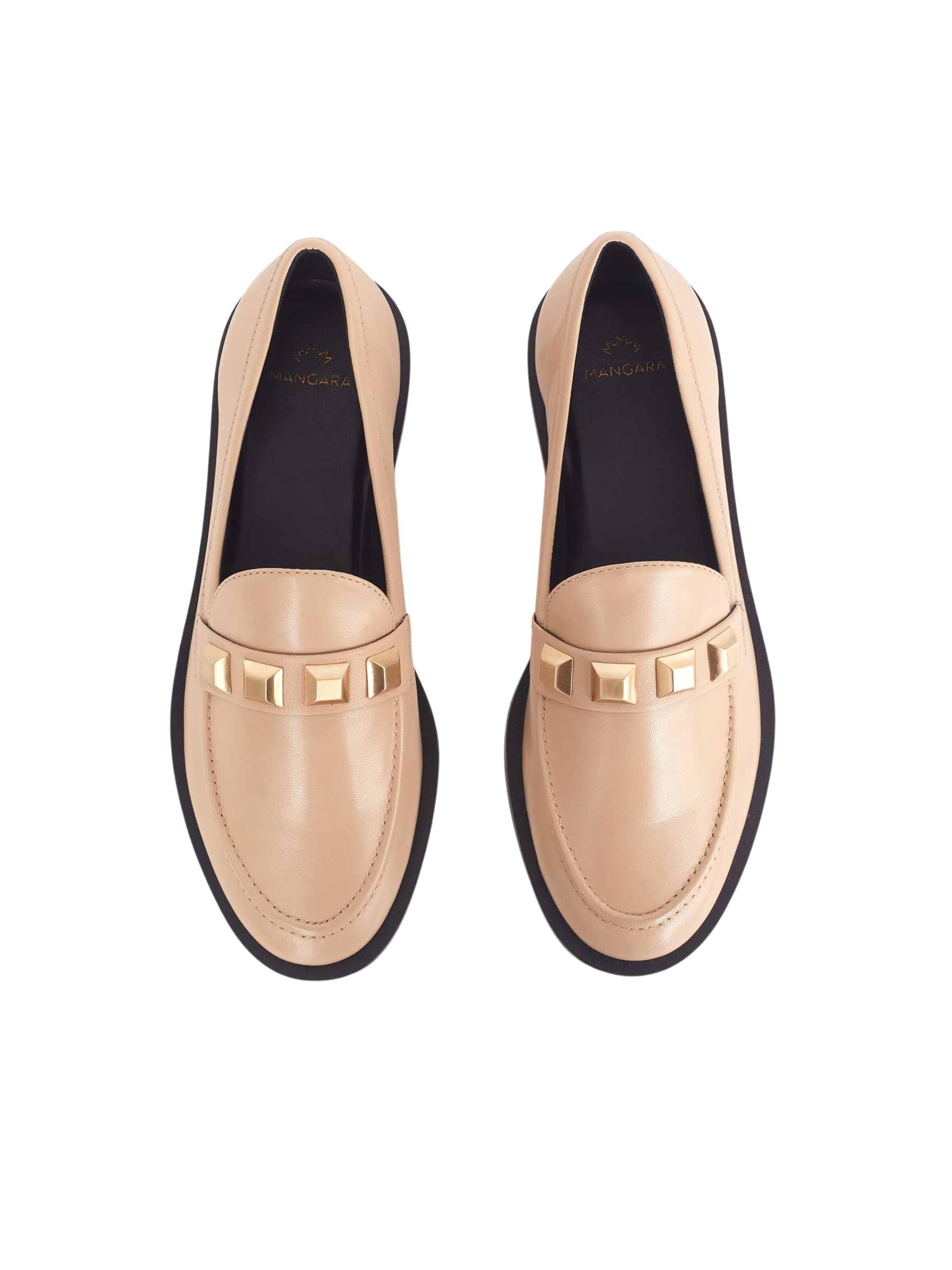 Mangara Atelier Mocassins 'Mocassins Mangara Caete en cuir beige' in Beige