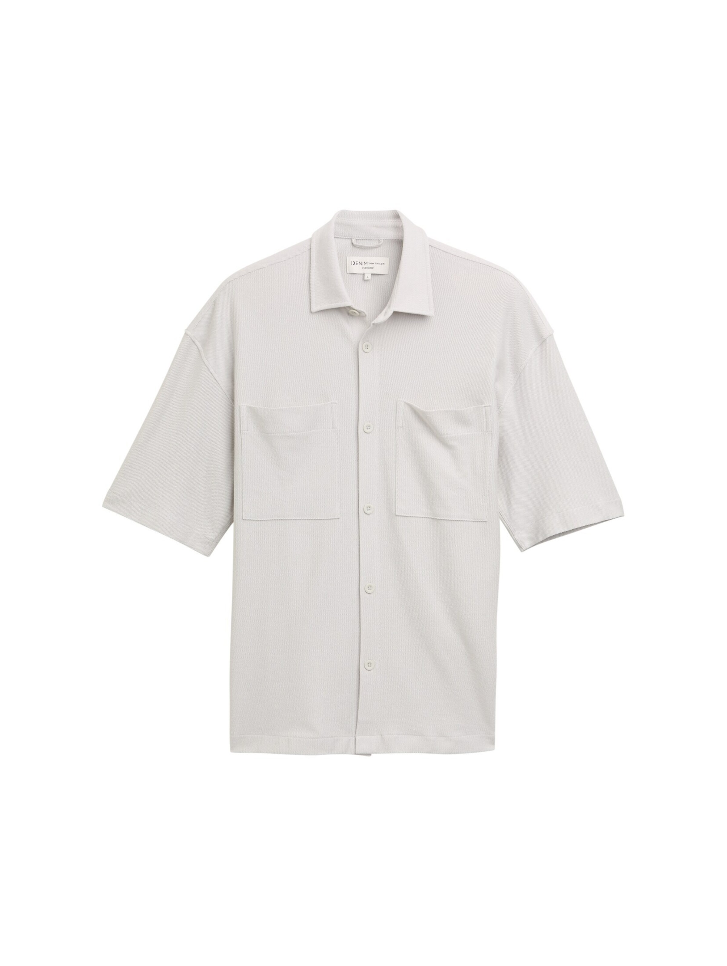 TOM TAILOR DENIM Comfort fit Button Up Shirt in Grey: front