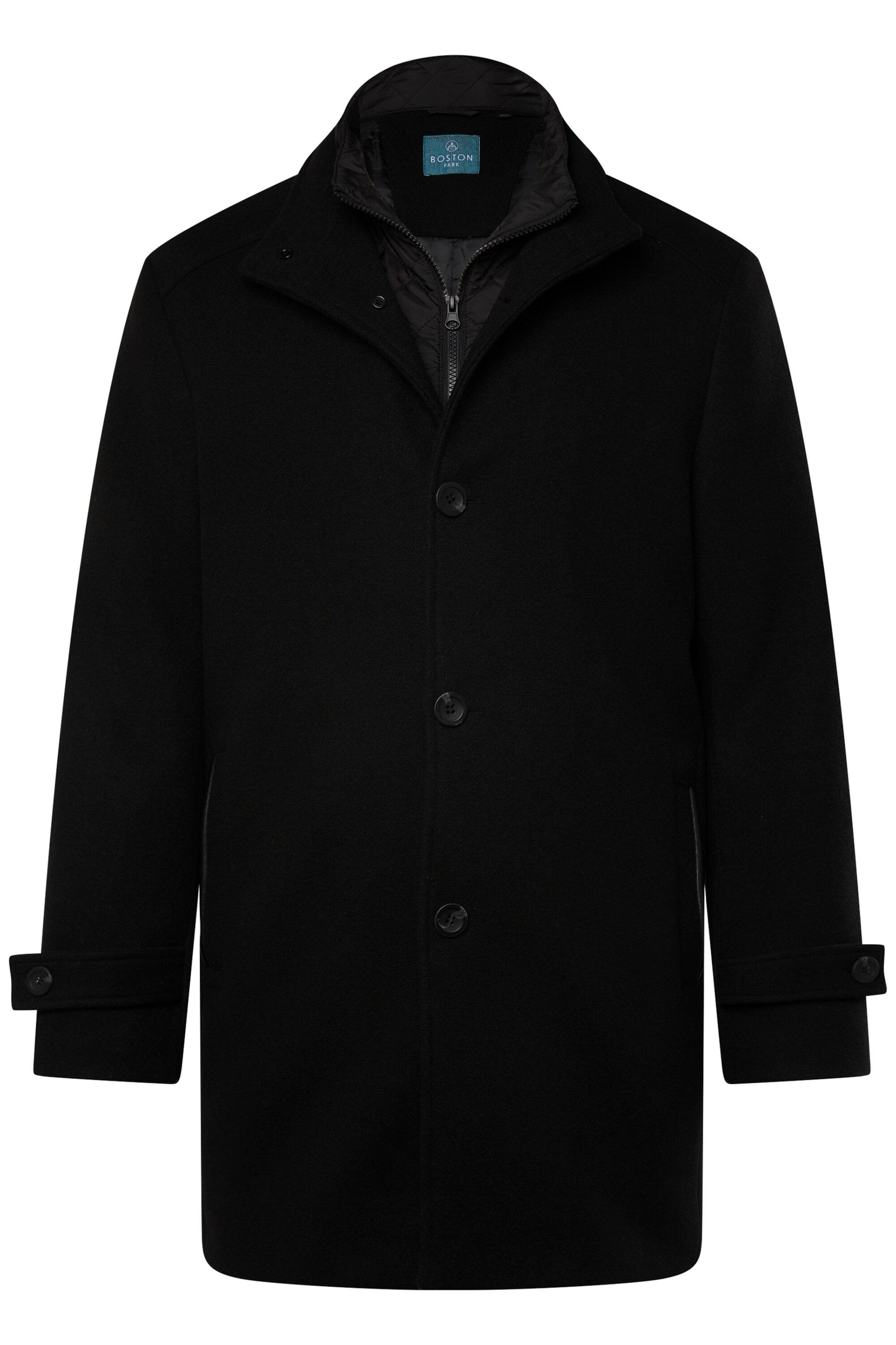 Manteau mi-saison Boston Park en noir : devant