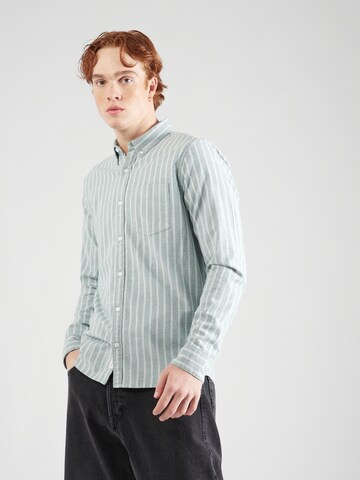 HOLLISTER Regular fit Button Up Shirt in Green: front