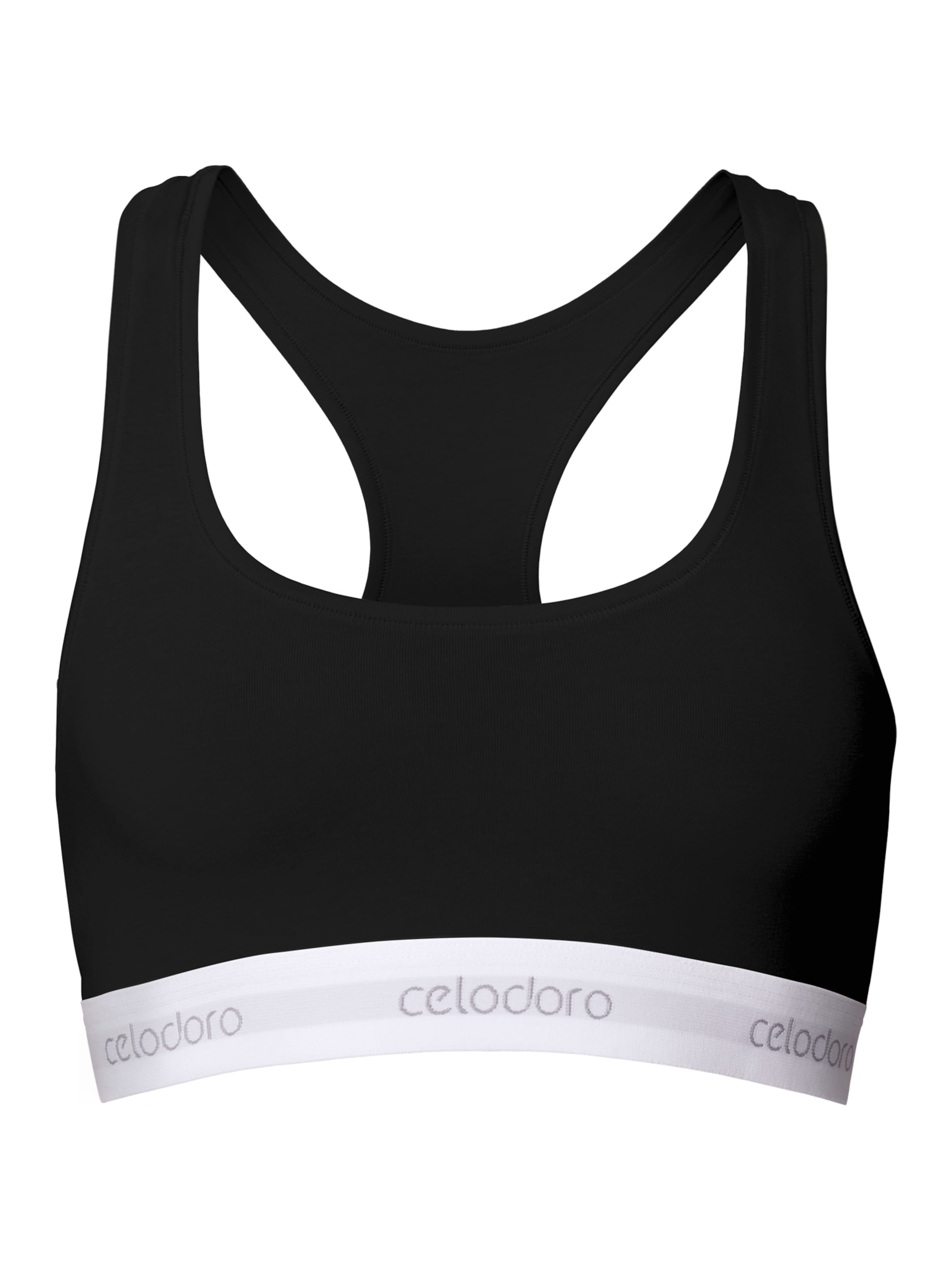 celodoro Sport-BH 'Sport Comfort'‌‌‌‌‌‌‌‌‌ in Schwarz: Vorderseite