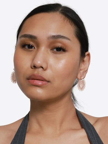 Boucles d'oreilles 'Paula' Heideman en or : devant