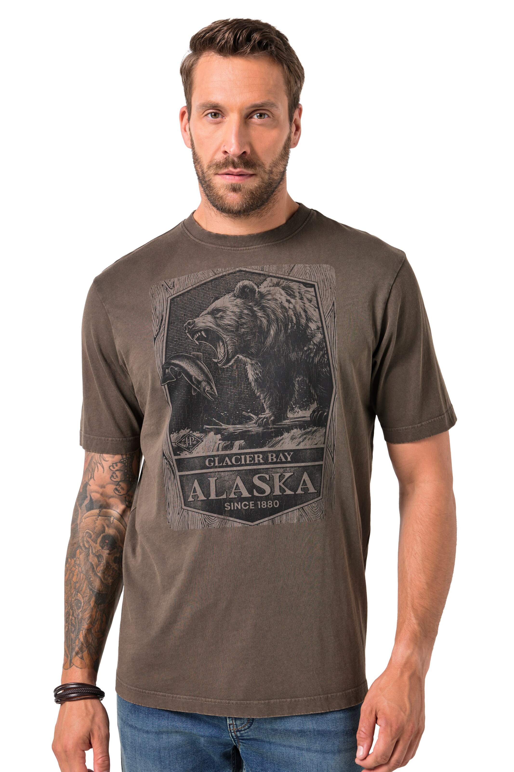 JP1880 Shirt in Brown: front