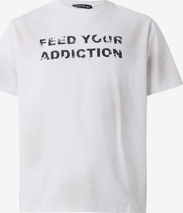 Tricou 'OVERDOSE' de la Atelier de roupa pe alb: față