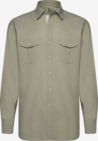 Boggi Milano Button Up Shirt in Green: front