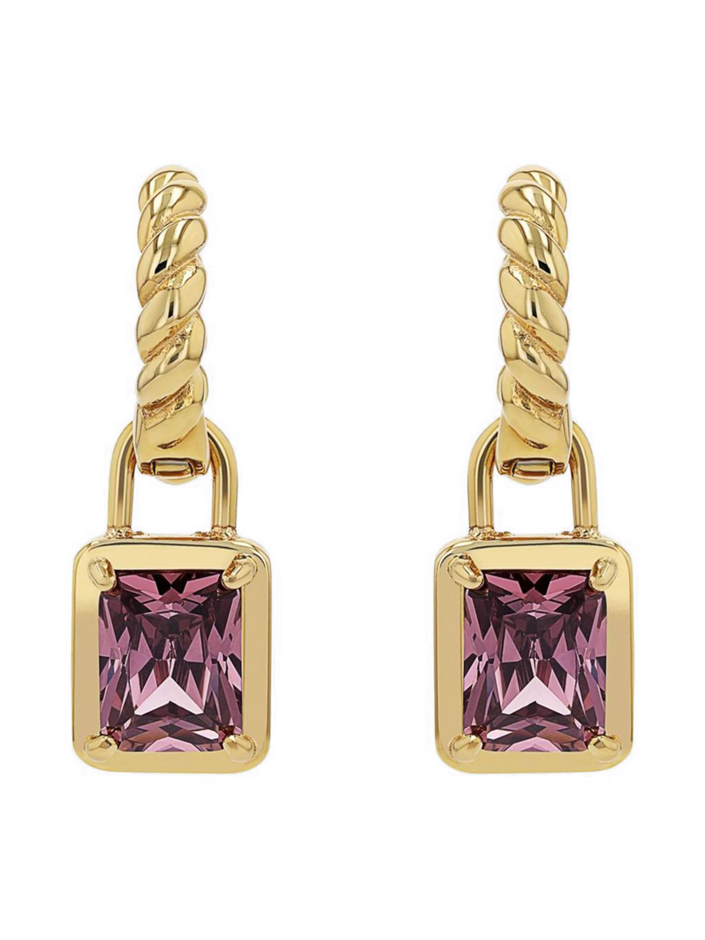 JOOP! Oorbellen in One Size in de kleur Goud / Lila, Productweergave