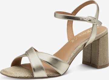 Sandales Tamaris en or : devant