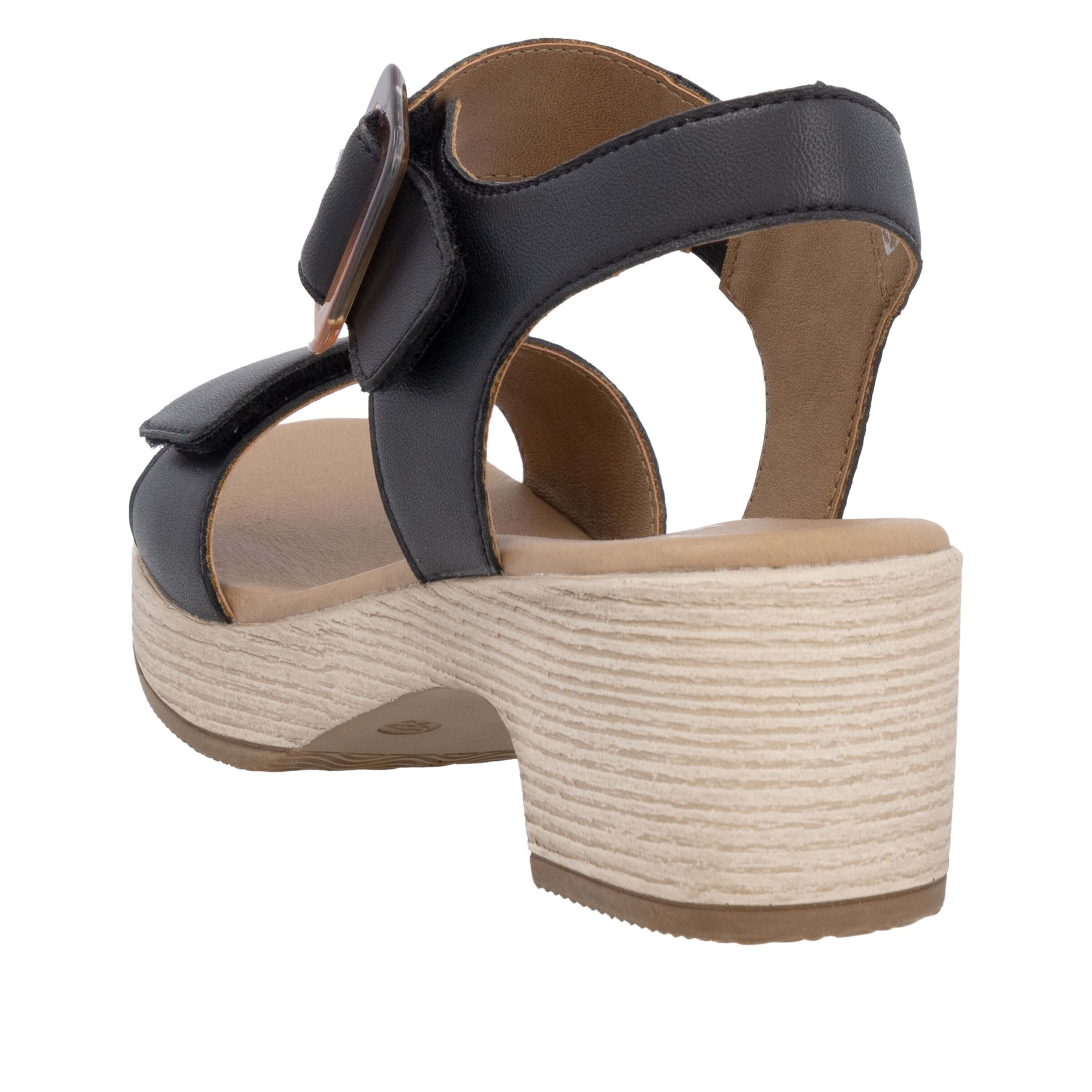 REMONTE Strap Sandals in Black