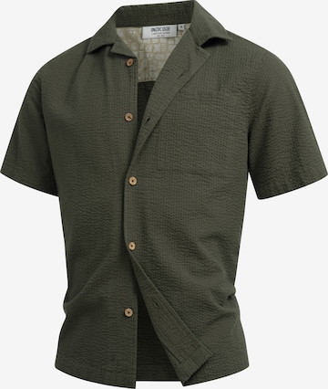 INDICODE JEANS Regular fit Overhemd 'Driller' in Groen: voorkant