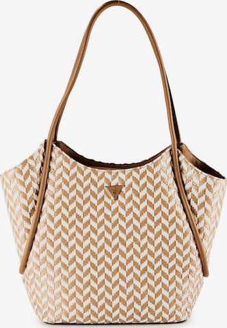 Cabas 'Tessi' GUESS en marron : devant