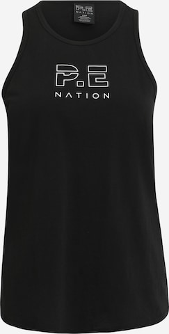 P.E Nation Sports Top 'ENDURANCE' in Black: front