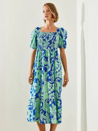 Bianco Lucci Vestido de verão em azul / verde, Vista do artigo