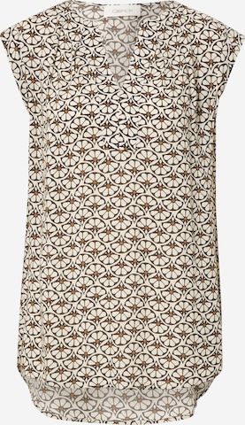 Cartoon Blouse in Beige: front