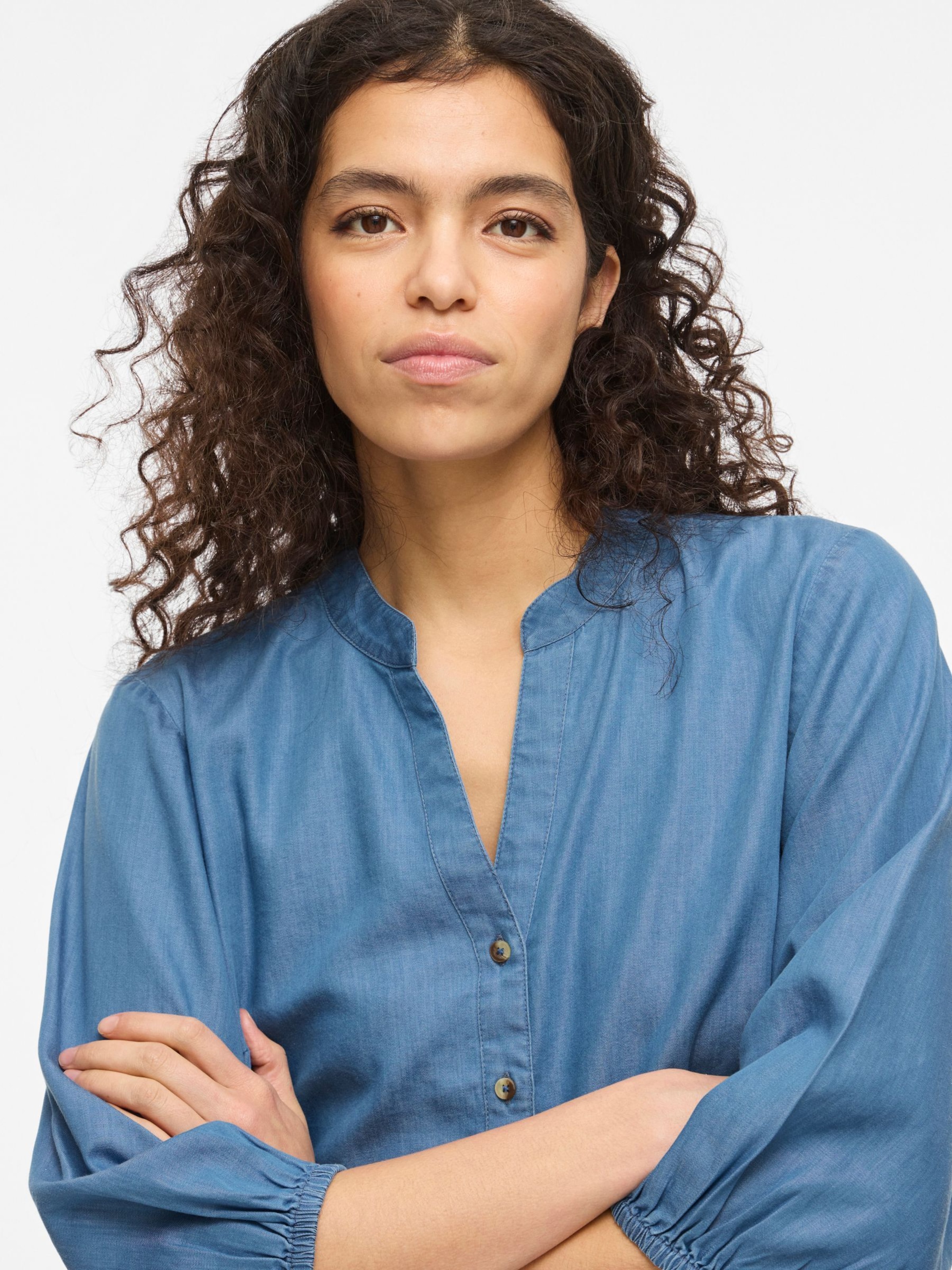 Chemisier 'VINORI ' VILA en bleu