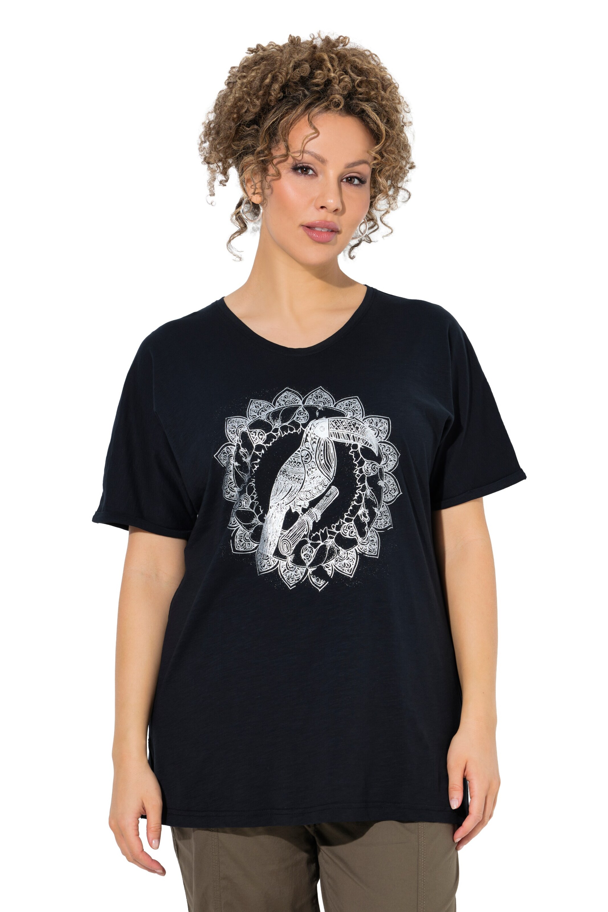 Ulla Popken Shirt in Black: front