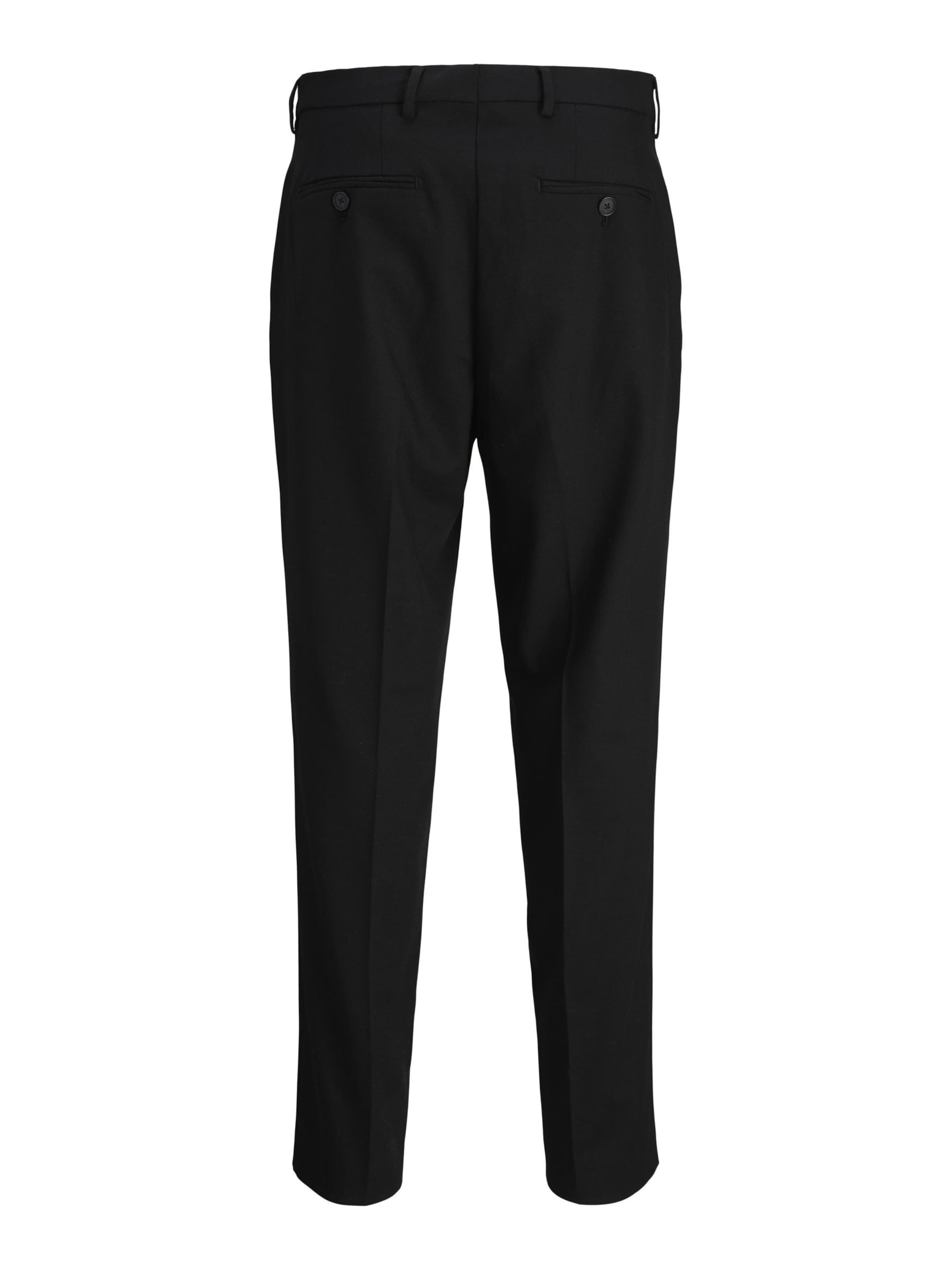JACK & JONES - Regular Calças com vincos 'JPRTheo' em preto