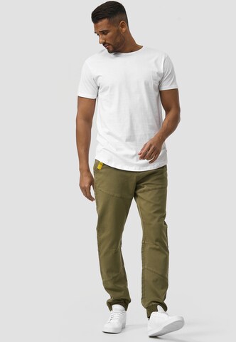 INDICODE JEANS Tapered Broek 'Zannes' in Groen