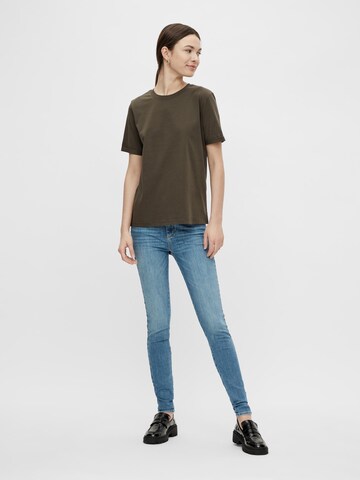 PIECES Shirt 'Ria' in Bruin