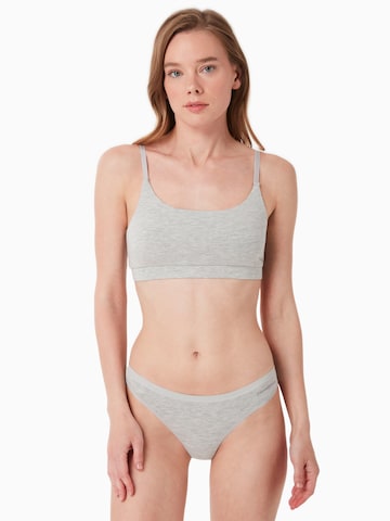 Organication Bustier BH in Grau: Vorderseite