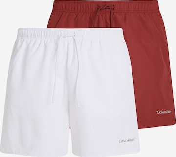 Calvin Klein Swimwear - Calções de banho em vermelho: frente