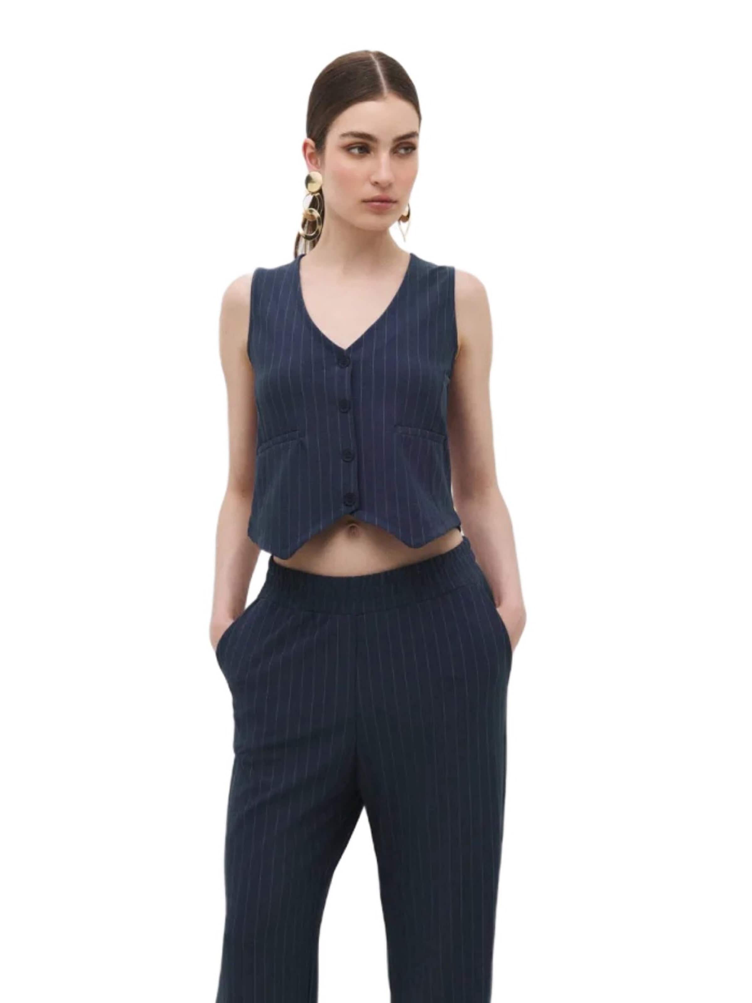 No Matter What Suit vest in Blue: front