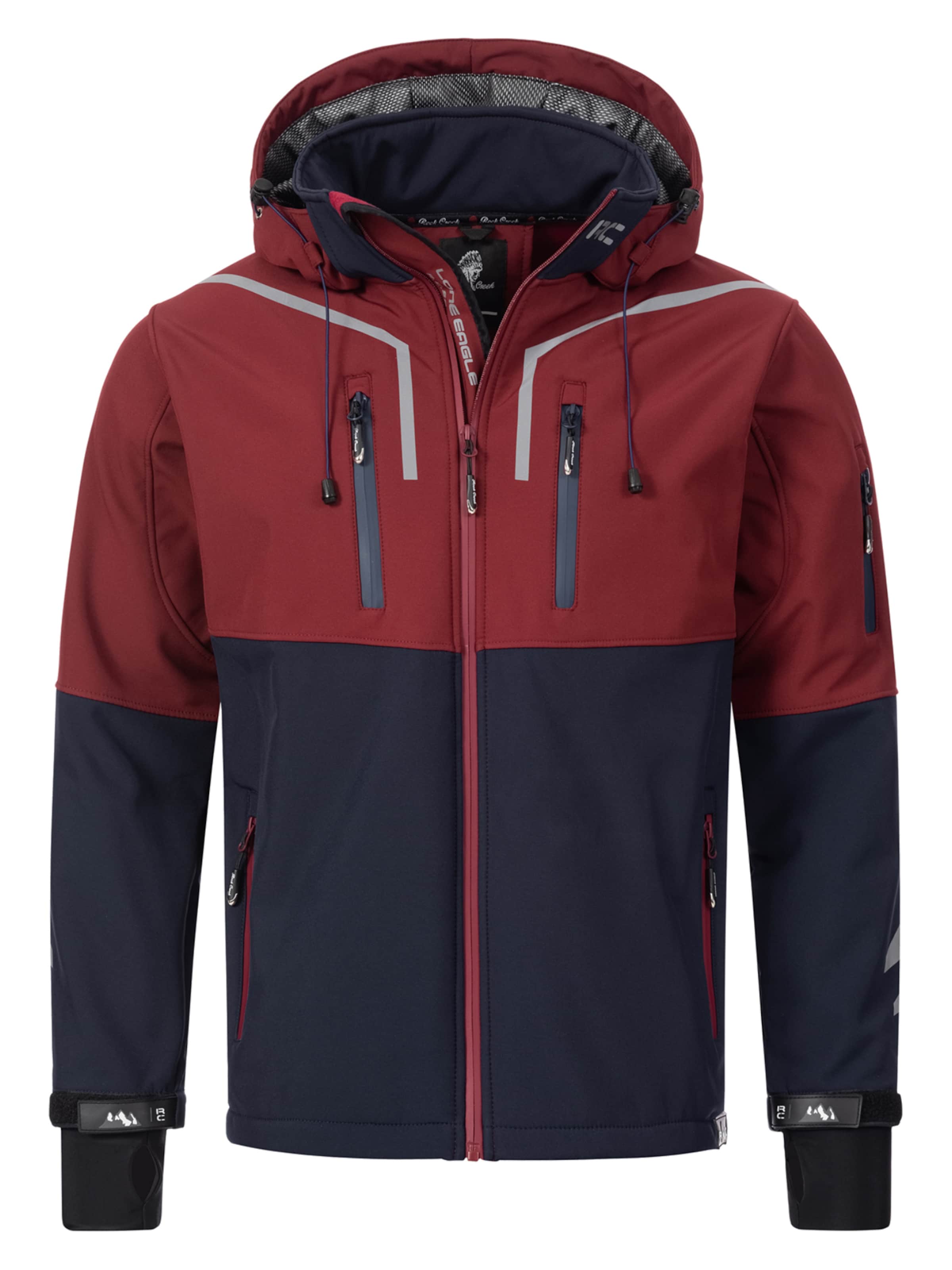 Rock Creek Outdoorjacke in Rot: Vorderseite