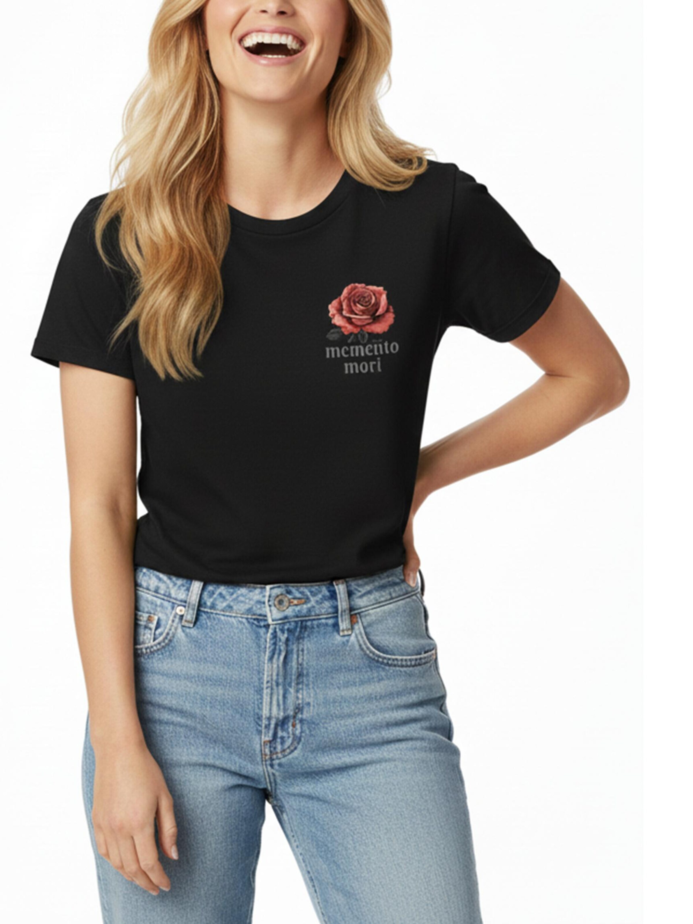 MAKAYA Shirt 'Memento Rose' in Black