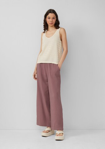 QS Wide leg Trousers in Purple: front