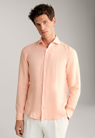 JOOP! Slim fit Button Up Shirt 'Pai' in Orange: front