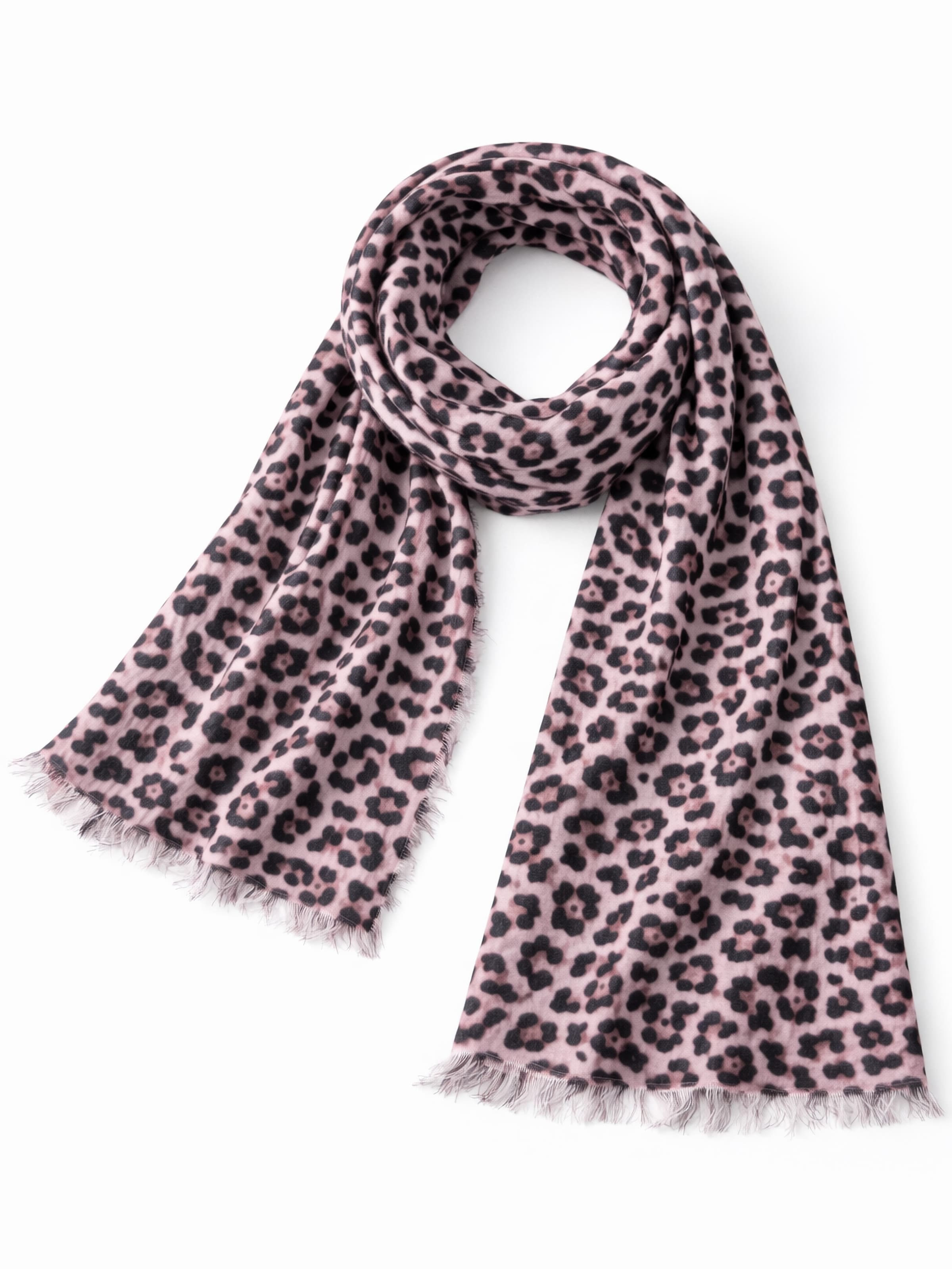 COLLEZIONE ALESSANDRO Scarf 'Leo Print' in Pink: front