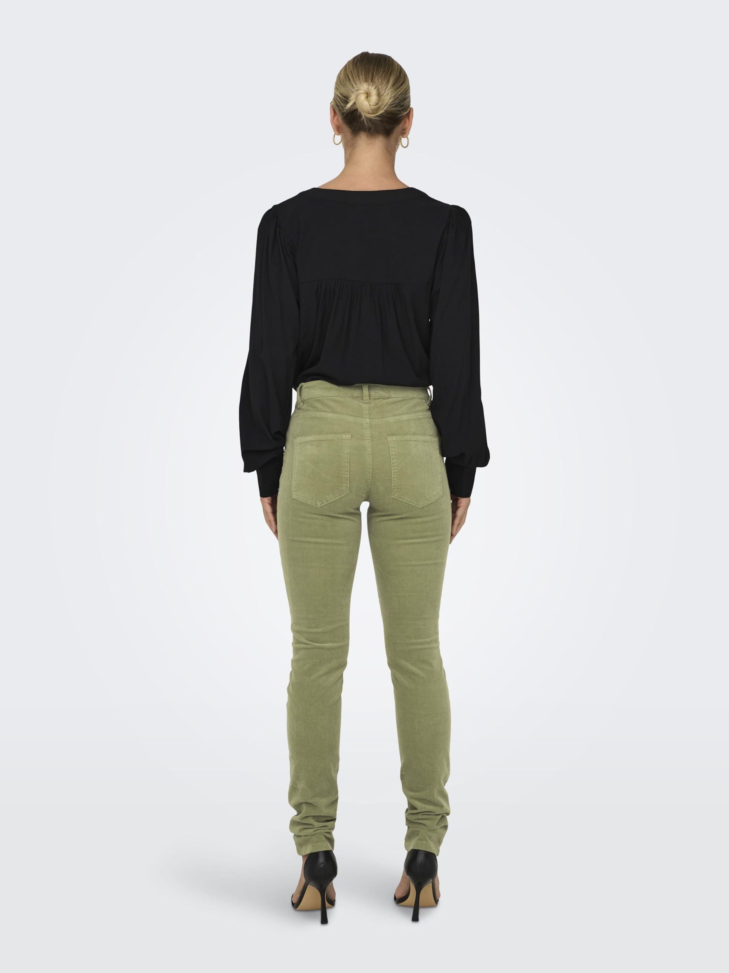 ONLY Skinny Trousers Blair in Khaki ABOUT YOU